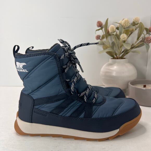Sorel Whitney II Short Lace Waterproof Boot Blue NL3822-405 Women 9.5 NWOB - Picture 3 of 9